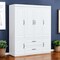 Homeroots 72" White Six Door Two Drawer Combo Dresser 569285 - alternate 12