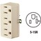 Leviton Ivory 15A 3-Outlet Tap 003-00698-00I - alternate 1