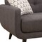 Homeroots 61in Charcoal And Black Loveseat and Toss Pillows 247986 - alternate 7