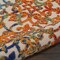 Homeroots 10' Ivory Blue Orange And Green Trellis Indoor Outdoor Runner Rug 546796 - alternate 7
