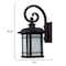 Homeroots XL Antique Bronze Frosted Linen Glass Lantern Wall Light 398627 - alternate 5