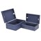 Homeroots Set of Two Blue Solid Wood Box With Lid, 2PK 489361 - alternate 1