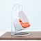 Leisuremod White Wicker Hanging 2 person Egg Swing Chair with Orange Cushions ESCW-57OR - alternate 8