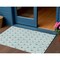 Homeroots 3' X 5' Teal Blue And Ivory Geometric Washable Indoor Outdoor Area Rug 595775 - alternate 1