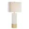 Jonathan Y Jeffrey 29" Metal/Marble LED Table Lamp, Brass Gold/White JYL5009A - alternate 1