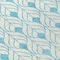 Homeroots 8' Teal Blue And Ivory Round Geometric Washable Indoor Outdoor Area Rug 595777 - alternate 5