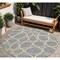 Homeroots 8' Gray Ivory And Beige Round Abstract Washable Indoor Outdoor Area Rug 600536 - alternate 1