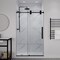 Anzzi 48in x 76in Frameless Shower Door with Sliding in Matte Black with Tsunami Tempered Clear Glass SD-FRLS06101MB - alternate 16