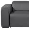 Homeroots 77in Dark Gray and Brown Italian Leather Power Reclining Loveseat With Storage 720549 - alternate 8