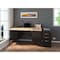 Hirsh Double Pedestal Office Desk W/ Center Drawer, 30 in D X 29.5 in H, 60 in W X Black / Maple 25052 - alternate 6