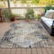 Homeroots 10' X 14' Black And Ivory Geometric Washable Indoor Outdoor Area Rug 631992 - alternate 5