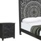 Homeroots Three Piece Black Solid Wood Bedroom Set 643647 - alternate 8