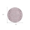 Homeroots 8' Pink Mauve And Blush Round Oriental Washable Indoor Outdoor Area Rug 582112 - alternate 6