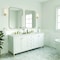 James Martin Vanities Chicago 72 in. Double Vanity, Glossy White, w/ 3 CM Lime Delight Silestone Top 503-V72-GW-3LDL - alternate 4