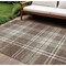 Homeroots 9' X 12' Brown Black And Ivory Plaid Washable Indoor Outdoor Area Rug 596319 - alternate 1