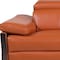 Homeroots 103" Camel Top Grain Leather Reclining Metal USB Sofa 720329 - alternate 9