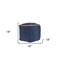 Homeroots 18" Indigo Cotton And Jute Cube Pouf Ottoman 551553 - alternate 7