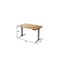 Homeroots 60" Adjustable Brown and Gray Stainless Steel Computer Desk 397744 - alternate 5