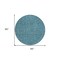 Homeroots 8' Teal Blue Gray And Ivory Round Polka Dot Washable Indoor Outdoor Area Rug 599090 - alternate 6