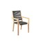 Homeroots Set of Two 23" Charcoal and Natural Wood Solid Wood Outdoor Arm Chair, 2PK 490232 - alternate 3