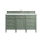 James Martin Vanities Brittany 60'' S Vanity, Smokey Celadon w/ Ethereal Noctis Top w/FreePower Wireless Charger 650-V60S-SC-FENC - alternate 1
