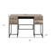 Homeroots 47" Brown and Black Writing Desk With Four Drawers 491421 - alternate 3