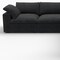 Homeroots Black Linen Blend Modular L Shaped Five Piece Corner Sectional 716929 - alternate 5