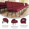 Flash Furniture Crimson Fabric Church Chair, PK4 4-FD-CH0221-4-SV-RED-BAS-GG - alternate 9