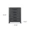 Homeroots 48" Dark Gray Wood Five Drawer Dresser 564691 - alternate 7