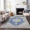 Homeroots 5' X 8' Navy Blue And Ivory Oriental Washable Indoor Outdoor Area Rug 597741 - alternate 8