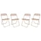 Leisuremod Lawrence Acrylic Folding Chair with Gold Metal Frame, Rose Pink, 4PK LFG19PK4 - alternate 1