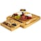 Megachef Bamboo Charcuterie Cheese Board with Slide Out Drawer with Cheese Utensils 750122133M - alternate 1
