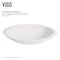 Vigo Wisteria Modern White Matte Stone 23 in. L x 14 in. W x 4 in. H Oval Vessel Bathroom Sink VG04011 - alternate 6