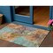 Homeroots 3' X 5' Copper Orange And Teal Blue Abstract Washable Indoor Outdoor Area Rug 581761 - alternate 1