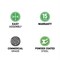 Correll Kidney TFL Activity Table, 72 in W, 36 in L, 19 in to 29 in H, Particleboard, Gray Granite A3672TF-KID15-09-35 - alternate 4