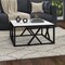 Homeroots 35" White And Black Steel Square Coffee Table 521980 - alternate 7