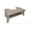 Homeroots 8" Gray Solid Teak Bathroom Toilet Stool 383384 - alternate 3