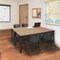 Regency Kee Training Table W/ 2 M Stack Chairs, 66 in W, 24 in L, Noble Oak MT6624NOBPBK47BK - alternate 6