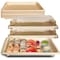 Ecoquality 1.5L Compostable Natural Sugarcane Bagasse With Lid Small Take Out Sushi Tray, 100PK EQ15LSUSHIWL-100 - alternate 1