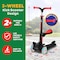 Lifemaster Kids 3-Wheel Scooter w/ Foldable Seat, LED Wheels, Adjustable Handlebar, Indoor/Outdoor Black LIFMS71 - alternate 5
