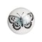 Homeroots Set of Twelve Black And White Botanical Ceramic Drawer Pull Knobs, 12PK 358085 - alternate 1