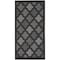 Homeroots 3' X 5' Charcoal And Black Trellis Indoor Outdoor Area Rug 545549 - alternate 1