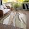 Homeroots 10' X 14' Beige Brown And Gray Abstract Washable Indoor Outdoor Area Rug 600941 - alternate 5