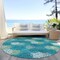 Homeroots 8' Emerald Gray And Ivory Round Polka Dot Washable Indoor Outdoor Area Rug 594234 - alternate 7