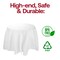 Smarty Had A Party 82" White Octy Round Linen-Like Tablecloths, 12PK 823272-CASE - alternate 7