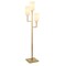 Homeroots 69" Brass Three Light Torchiere Floor Lamp With White Frosted Glass Rectangular Shade 523556 - alternate 7