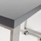 Homeroots 39" Gray and Silver Wood and Stainless Steel Rolling Sled Writing Desk 524924 - alternate 9