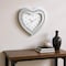 Homeroots 27" Silver Faux Crystal And Mirrored Glass Silent Analog Heart Wall Clock 635638 - alternate 9
