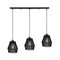 Jonathan Y Ibiza Island 30" 3-Light Woven Rope/Metal Bohemian Coastal LED Linear Pendant, Black JYL1124B - alternate 9