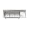 Koolmore 75 in. Three Compartment Commercial Sink Bowl Size 18x18x14 Stainless-Steel with Right Drainboard KM-SC181814-18R3 - alternate 6